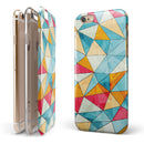 Triangular Geometric Pattern iPhone 6/6s or 6/6s Plus 2-Piece Hybrid INK-Fuzed Case