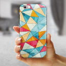 Triangular Geometric Pattern iPhone 6/6s or 6/6s Plus 2-Piece Hybrid INK-Fuzed Case