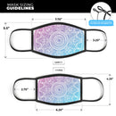 Tribal Ethnic Mandala v5 - Made in USA Mouth Cover Unisex Anti-Dust Cotton Blend Reusable & Washable Face Mask with Adjustable Sizing for Adult or Child