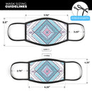 Tribal Vector Ethnic Pattern v3 - Made in USA Mouth Cover Unisex Anti-Dust Cotton Blend Reusable & Washable Face Mask with Adjustable Sizing for Adult or Child