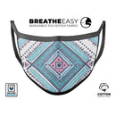 Tribal Vector Ethnic Pattern v3 - Made in USA Mouth Cover Unisex Anti-Dust Cotton Blend Reusable & Washable Face Mask with Adjustable Sizing for Adult or Child