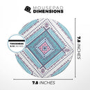 Tribal Vector Ethnic Pattern v3// WaterProof Rubber Foam Backed Anti-Slip Mouse Pad for Home Work Office or Gaming Computer Desk