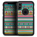 Tribal Vector Green & Pink Abstract Pattern V3 - Skin Kit for the iPhone OtterBox Cases