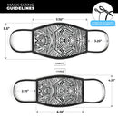 Tribal Vector V493 - Made in USA Mouth Cover Unisex Anti-Dust Cotton Blend Reusable & Washable Face Mask with Adjustable Sizing for Adult or Child