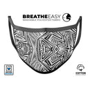 Tribal Vector V493 - Made in USA Mouth Cover Unisex Anti-Dust Cotton Blend Reusable & Washable Face Mask with Adjustable Sizing for Adult or Child