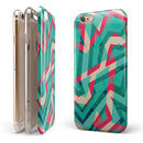 Trippy Retro Pattern iPhone 6/6s or 6/6s Plus 2-Piece Hybrid INK-Fuzed Case