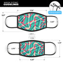 Trippy Retro Pattern - Made in USA Mouth Cover Unisex Anti-Dust Cotton Blend Reusable & Washable Face Mask with Adjustable Sizing for Adult or Child