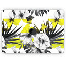 Tropical BW Sun Floral - Skin Decal Wrap Kit Compatible with the Apple MacBook Pro, Pro with Touch Bar or Air (11", 12", 13", 15" & 16" - All Versions Available)
