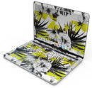 Tropical BW Sun Floral - Skin Decal Wrap Kit Compatible with the Apple MacBook Pro, Pro with Touch Bar or Air (11", 12", 13", 15" & 16" - All Versions Available)