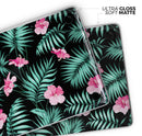 Tropical Mint and Vivid Pink Floral - Skin Decal Wrap Kit Compatible with the Apple MacBook Pro, Pro with Touch Bar or Air (11", 12", 13", 15" & 16" - All Versions Available)