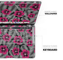 Tropical Summer Hot Pink Floral - Skin Decal Wrap Kit Compatible with the Apple MacBook Pro, Pro with Touch Bar or Air (11", 12", 13", 15" & 16" - All Versions Available)