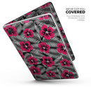 Tropical Summer Hot Pink Floral - Skin Decal Wrap Kit Compatible with the Apple MacBook Pro, Pro with Touch Bar or Air (11", 12", 13", 15" & 16" - All Versions Available)