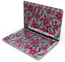 Tropical Summer Hot Pink Floral - Skin Decal Wrap Kit Compatible with the Apple MacBook Pro, Pro with Touch Bar or Air (11", 12", 13", 15" & 16" - All Versions Available)