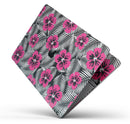 Tropical Summer Hot Pink Floral - Skin Decal Wrap Kit Compatible with the Apple MacBook Pro, Pro with Touch Bar or Air (11", 12", 13", 15" & 16" - All Versions Available)