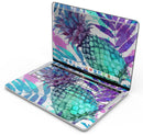 Tropical Summer Pineapple v1 - Skin Decal Wrap Kit Compatible with the Apple MacBook Pro, Pro with Touch Bar or Air (11", 12", 13", 15" & 16" - All Versions Available)