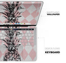 Tropical Summer Pink Pineapple v1 - Skin Decal Wrap Kit Compatible with the Apple MacBook Pro, Pro with Touch Bar or Air (11", 12", 13", 15" & 16" - All Versions Available)