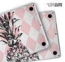 Tropical Summer Pink Pineapple v1 - Skin Decal Wrap Kit Compatible with the Apple MacBook Pro, Pro with Touch Bar or Air (11", 12", 13", 15" & 16" - All Versions Available)