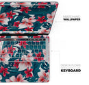 Tropical Summer Vivid Floral - Skin Decal Wrap Kit Compatible with the Apple MacBook Pro, Pro with Touch Bar or Air (11", 12", 13", 15" & 16" - All Versions Available)