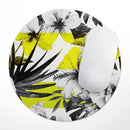 Tropical BW Sun Floral// WaterProof Rubber Foam Backed Anti-Slip Mouse Pad for Home Work Office or Gaming Computer Desk