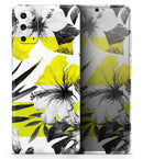 Tropical BW Sun Floral - Premium Vinyl Skin Decal for Samsung Galaxy S25 Ultra, S24, S23, S22 & All Galaxy S Models