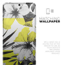 Tropical BW Sun Floral - Premium Vinyl Skin Decal for Samsung Galaxy S25 Ultra, S24, S23, S22 & All Galaxy S Models