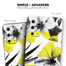 Tropical BW Sun Floral - Premium Vinyl Skin Decal for Samsung Galaxy S25 Ultra, S24, S23, S22 & All Galaxy S Models