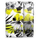 Tropical BW Sun Floral - Protective Skin Wrap & Decal – Compatible with iPhone SE to iPhone 17 Pro Max (All Models)