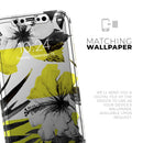 Tropical BW Sun Floral - Protective Skin Wrap & Decal – Compatible with iPhone SE to iPhone 17 Pro Max (All Models)