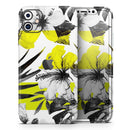 Tropical BW Sun Floral - Protective Skin Wrap & Decal – Compatible with iPhone SE to iPhone 17 Pro Max (All Models)