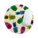 Tropical Cool Retro Pineapples// WaterProof Rubber Foam Backed Anti-Slip Mouse Pad for Home Work Office or Gaming Computer Desk
