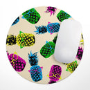 Tropical Cool Retro Pineapples// WaterProof Rubber Foam Backed Anti-Slip Mouse Pad for Home Work Office or Gaming Computer Desk