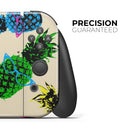 Tropical Cool Retro Pineapples // Skin Decal Wrap Kit for Nintendo Switch Console & Dock, Joy-Cons, Pro Controller, Lite, 3DS XL, 2DS XL, DSi, or Wii - Vinyl Skin Wrap for Nintendo Switch 2, OLED, Lite, Pro Controller, Wii & Classic Handhelds