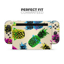 Tropical Cool Retro Pineapples // Skin Decal Wrap Kit for Nintendo Switch Console & Dock, Joy-Cons, Pro Controller, Lite, 3DS XL, 2DS XL, DSi, or Wii - Vinyl Skin Wrap for Nintendo Switch 2, OLED, Lite, Pro Controller, Wii & Classic Handhelds
