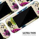 Tropical Cool Retro Pineapples // Skin Decal Wrap Kit for Nintendo Switch Console & Dock, Joy-Cons, Pro Controller, Lite, 3DS XL, 2DS XL, DSi, or Wii - Vinyl Skin Wrap for Nintendo Switch 2, OLED, Lite, Pro Controller, Wii & Classic Handhelds