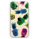 Tropical Cool Retro Pineapples - Protective Skin Wrap & Decal – Compatible with iPhone SE to iPhone 17 Pro Max (All Models)