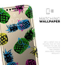 Tropical Cool Retro Pineapples - Protective Skin Wrap & Decal – Compatible with iPhone SE to iPhone 17 Pro Max (All Models)