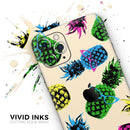 Tropical Cool Retro Pineapples - Protective Skin Wrap & Decal – Compatible with iPhone SE to iPhone 17 Pro Max (All Models)