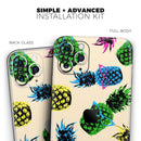 Tropical Cool Retro Pineapples - Protective Skin Wrap & Decal – Compatible with iPhone SE to iPhone 17 Pro Max (All Models)