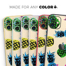 Tropical Cool Retro Pineapples - Protective Skin Wrap & Decal – Compatible with iPhone SE to iPhone 17 Pro Max (All Models)