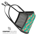 Tropical Coral Floral v1 - Made in USA Mouth Cover Unisex Anti-Dust Cotton Blend Reusable & Washable Face Mask with Adjustable Sizing for Adult or Child