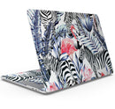 Tropical Flamingo and Zebra Jungle - Skin Decal Wrap Kit Compatible with the Apple MacBook Pro, Pro with Touch Bar or Air (11", 12", 13", 15" & 16" - All Versions Available)