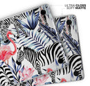 Tropical Flamingo and Zebra Jungle - Skin Decal Wrap Kit Compatible with the Apple MacBook Pro, Pro with Touch Bar or Air (11", 12", 13", 15" & 16" - All Versions Available)