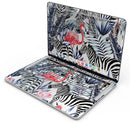 Tropical Flamingo and Zebra Jungle - Skin Decal Wrap Kit Compatible with the Apple MacBook Pro, Pro with Touch Bar or Air (11", 12", 13", 15" & 16" - All Versions Available)