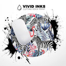 Tropical Flamingo and Zebra Jungle// WaterProof Rubber Foam Backed Anti-Slip Mouse Pad for Home Work Office or Gaming Computer Desk