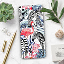 Tropical Flamingo and Zebra Jungle - Premium Vinyl Skin Decal for Samsung Galaxy S25 Ultra, S24, S23, S22 & All Galaxy S Models