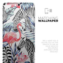 Tropical Flamingo and Zebra Jungle - Premium Vinyl Skin Decal for Samsung Galaxy S25 Ultra, S24, S23, S22 & All Galaxy S Models