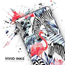 Tropical Flamingo and Zebra Jungle - Premium Vinyl Skin Decal for Samsung Galaxy S25 Ultra, S24, S23, S22 & All Galaxy S Models