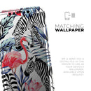 Tropical Flamingo and Zebra Jungle - Protective Skin Wrap & Decal – Compatible with iPhone SE to iPhone 17 Pro Max (All Models)