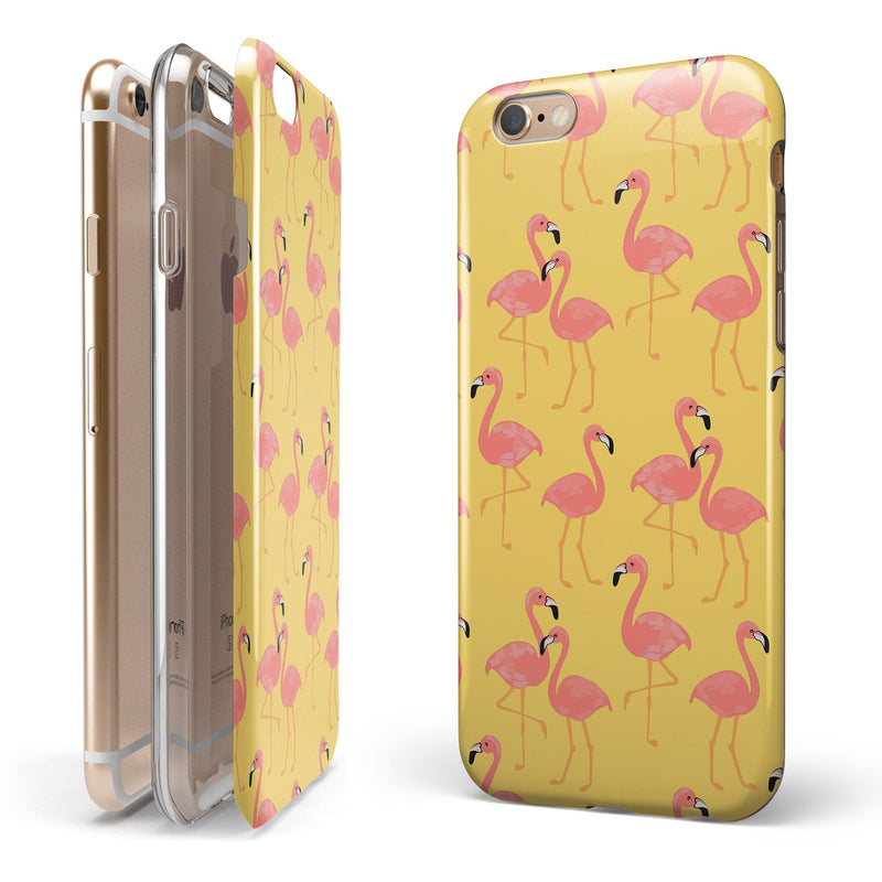 Tropical Flamingo v1 iPhone 6/6s or 6/6s Plus 2-Piece Hybrid INK-Fuzed Case