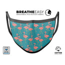 Tropical Flamingo v2 - Made in USA Mouth Cover Unisex Anti-Dust Cotton Blend Reusable & Washable Face Mask with Adjustable Sizing for Adult or Child